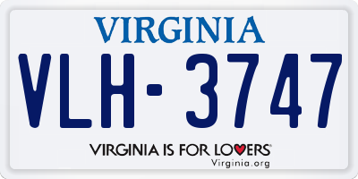 VA license plate VLH3747