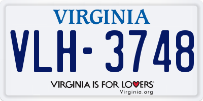 VA license plate VLH3748