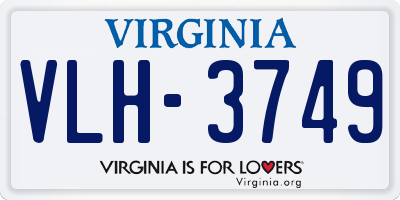 VA license plate VLH3749