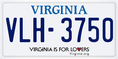 VA license plate VLH3750