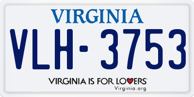 VA license plate VLH3753