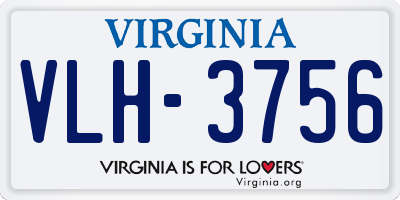 VA license plate VLH3756