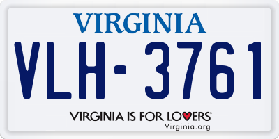 VA license plate VLH3761
