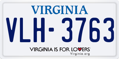 VA license plate VLH3763