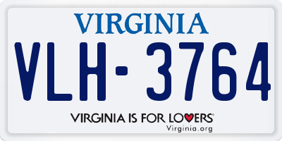 VA license plate VLH3764