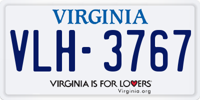 VA license plate VLH3767