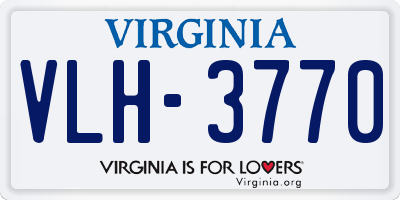 VA license plate VLH3770