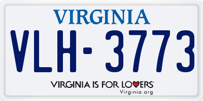 VA license plate VLH3773