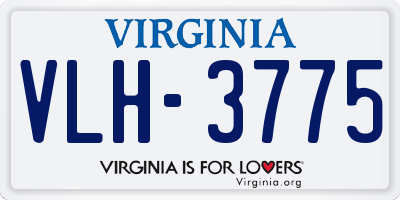 VA license plate VLH3775