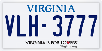 VA license plate VLH3777