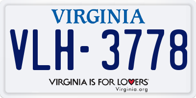 VA license plate VLH3778