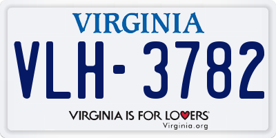 VA license plate VLH3782
