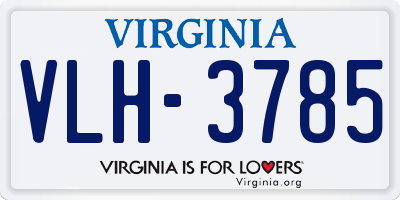 VA license plate VLH3785