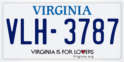 VA license plate VLH3787