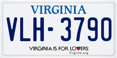 VA license plate VLH3790