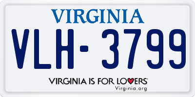 VA license plate VLH3799