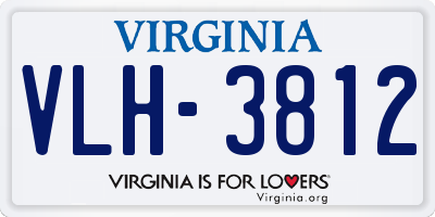 VA license plate VLH3812