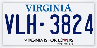 VA license plate VLH3824