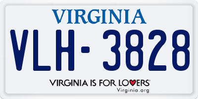 VA license plate VLH3828