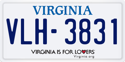 VA license plate VLH3831