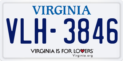 VA license plate VLH3846