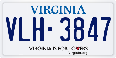 VA license plate VLH3847