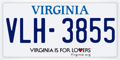 VA license plate VLH3855
