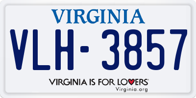 VA license plate VLH3857