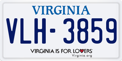 VA license plate VLH3859