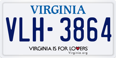 VA license plate VLH3864