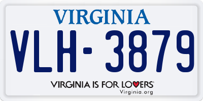 VA license plate VLH3879