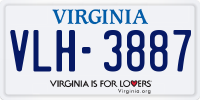 VA license plate VLH3887
