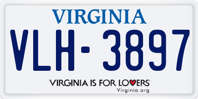 VA license plate VLH3897
