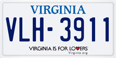 VA license plate VLH3911