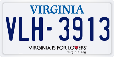 VA license plate VLH3913