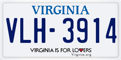 VA license plate VLH3914