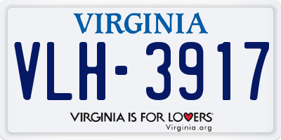 VA license plate VLH3917