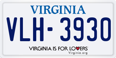 VA license plate VLH3930