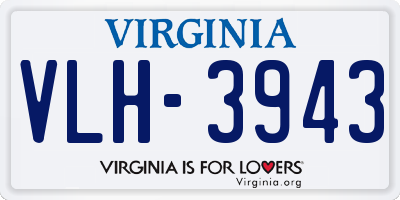 VA license plate VLH3943