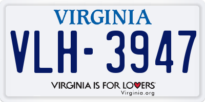 VA license plate VLH3947