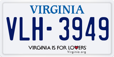 VA license plate VLH3949