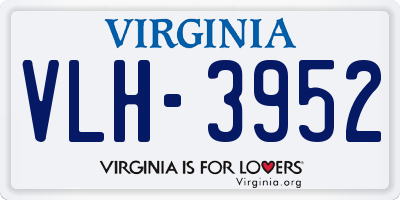 VA license plate VLH3952