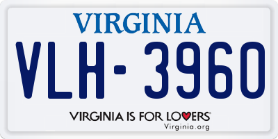 VA license plate VLH3960