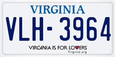 VA license plate VLH3964