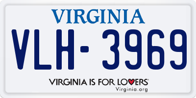 VA license plate VLH3969