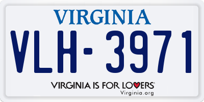 VA license plate VLH3971