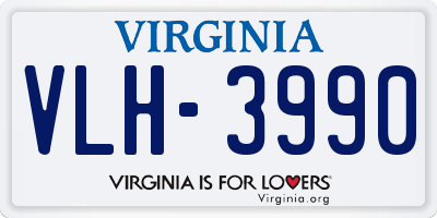 VA license plate VLH3990