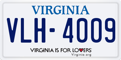 VA license plate VLH4009