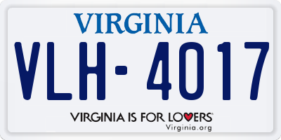VA license plate VLH4017