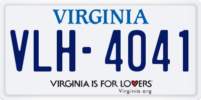 VA license plate VLH4041